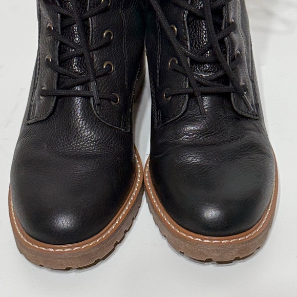Crown Vintage Leather Yuliana Combat Boot in Black - Picture 7 of 15